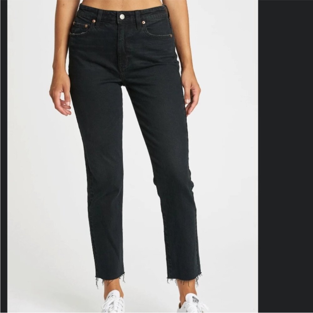 Daily Driver High Rise Skinny Straight Black Jeans Size 25 - Picture 5 of 7
